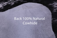 Thumbnail for Black Salt & Pepper Natural Cowhide Rug - Small 5' 0