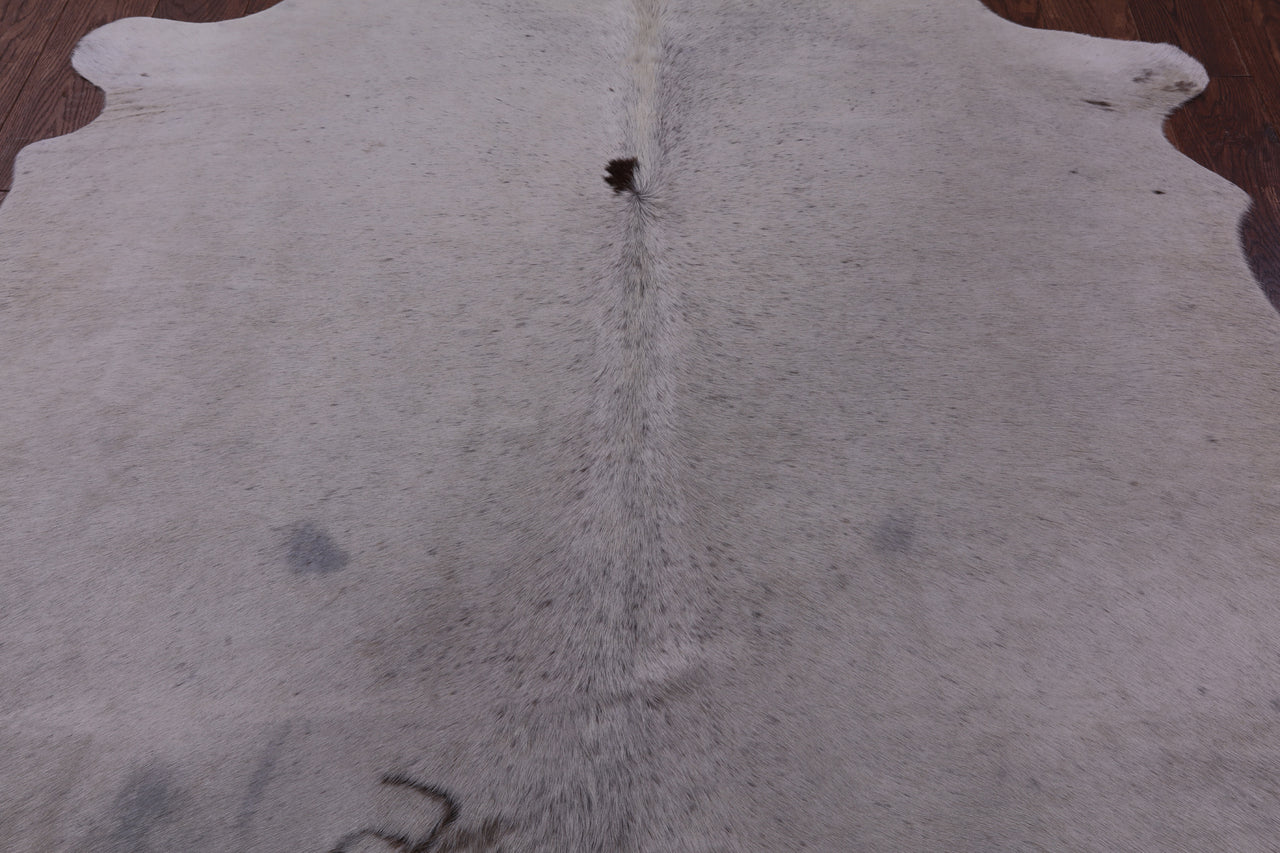 White Natural Cowhide Rug - Small 5' 5"H x 5' 6"W
