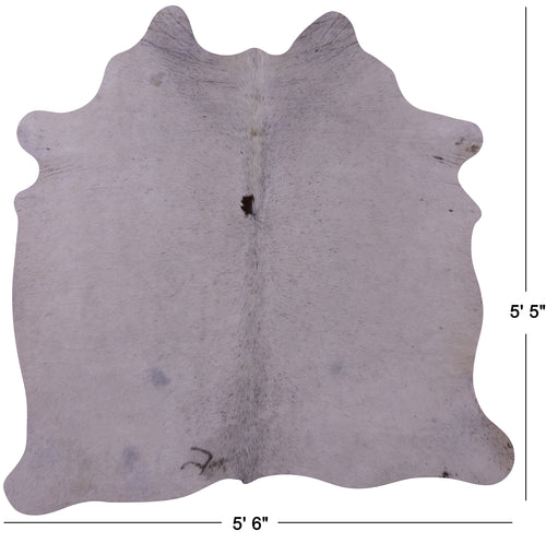 White Natural Cowhide Rug - Small 5' 5