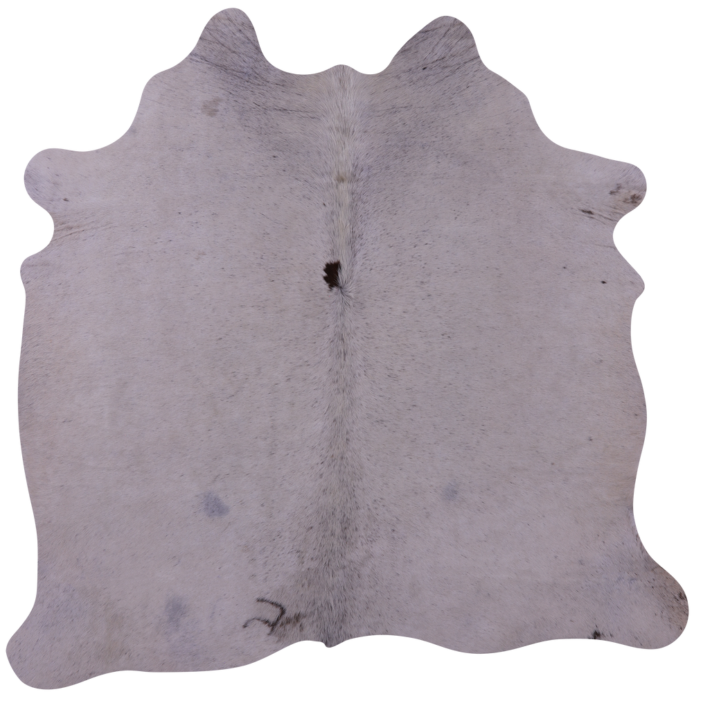 White Natural Cowhide Rug - Small 5' 5"H x 5' 6"W