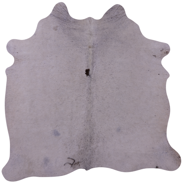 White Natural Cowhide Rug - Small 5' 5"H x 5' 6"W