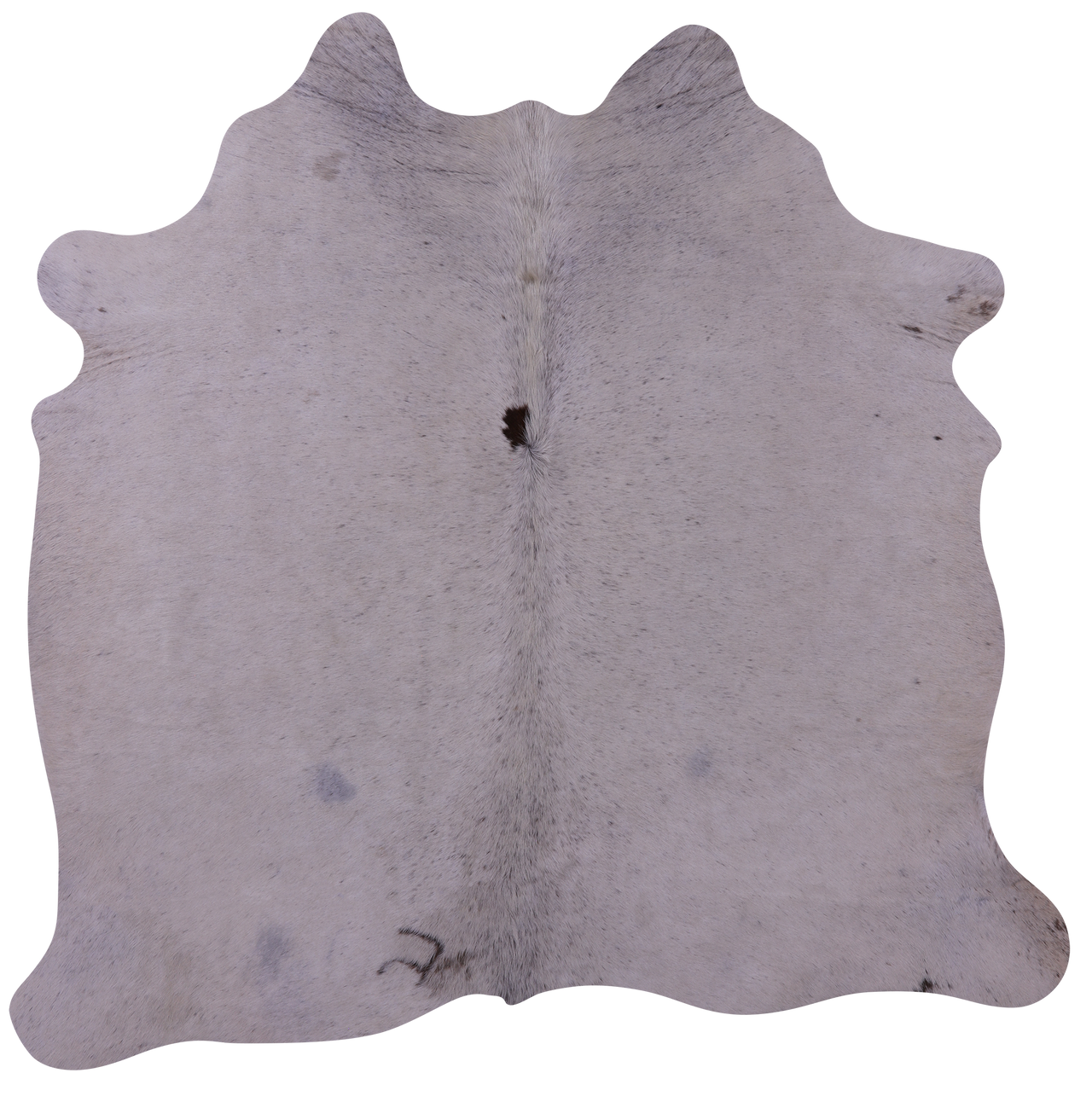 White Natural Cowhide Rug - Small 5' 5"H x 5' 6"W