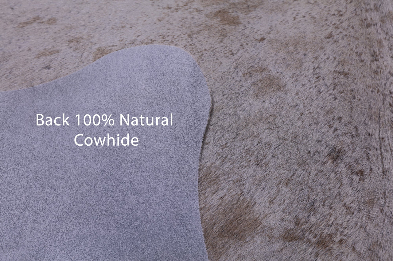 Brown Salt & Pepper Natural Cowhide Rug - Small 5' 0"H x 4' 10"W