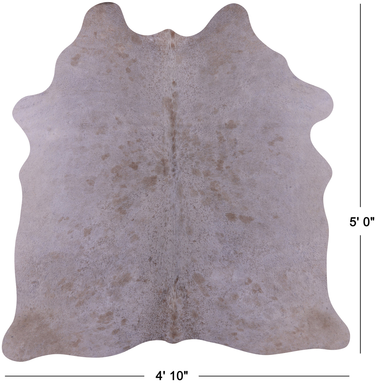 Brown Salt & Pepper Natural Cowhide Rug - Small 5' 0"H x 4' 10"W