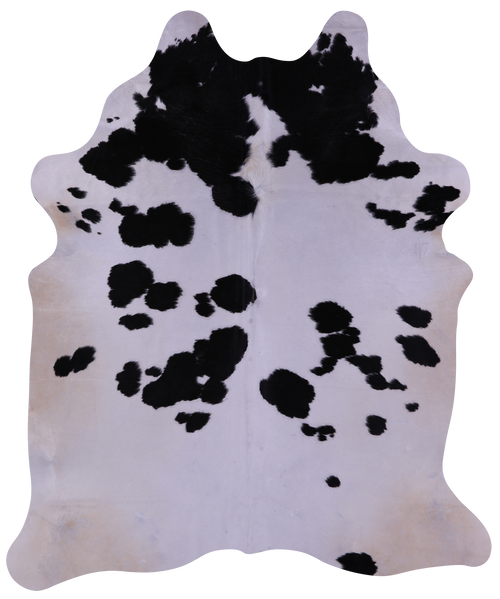 Black & White Natural Cowhide Rug - Large 6' 4