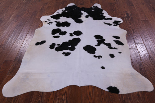 Black & White Natural Cowhide Rug - Large 6' 4