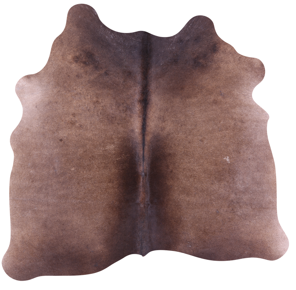 Dark Brown Natural Cowhide Rug - Small 4' 8"H x 4' 10"W