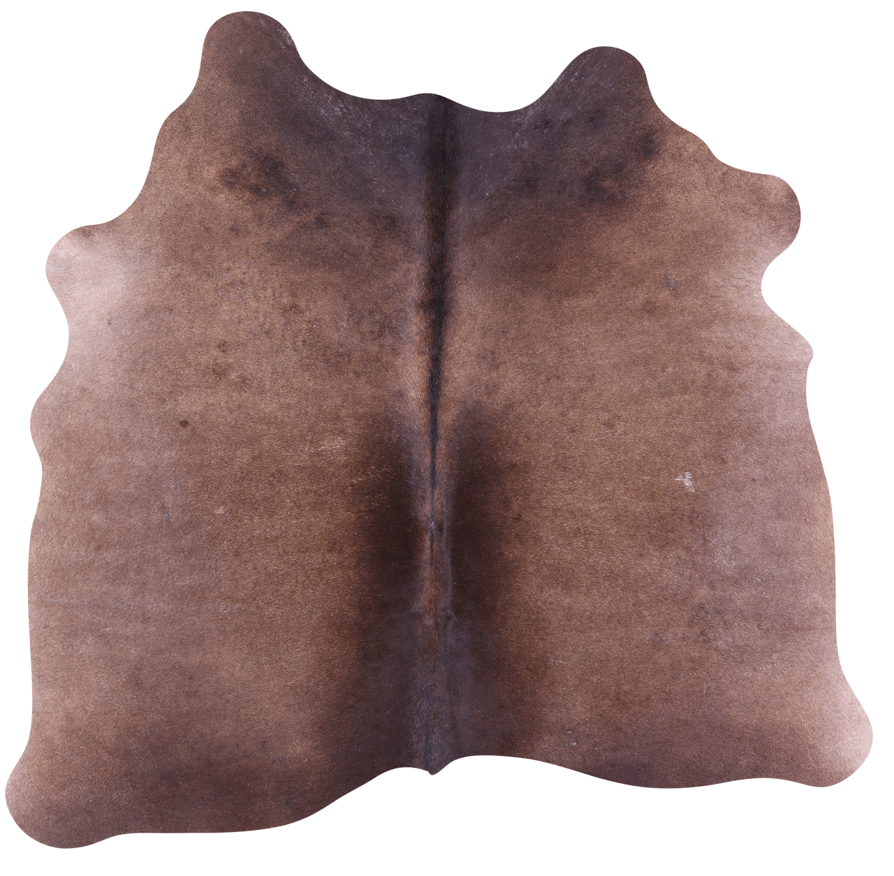 Dark Brown Natural Cowhide Rug - Small 4' 8"H x 4' 10"W