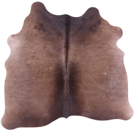 Thumbnail for Dark Brown Natural Cowhide Rug - Small 4' 8