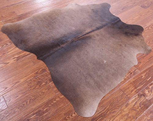 Dark Brown Natural Cowhide Rug - Small 4' 8