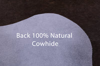 Thumbnail for Dark Brown Natural Cowhide Rug - Small 4' 8