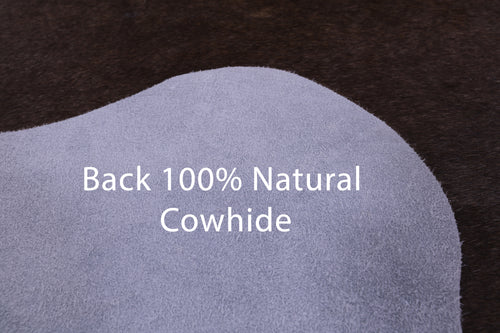 Dark Brown Natural Cowhide Rug - Small 4' 8