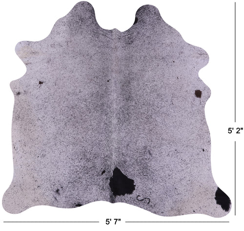 Black Salt & Pepper Natural Cowhide Rug - Small 5' 2