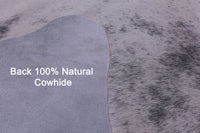 Thumbnail for Grey & White Natural Cowhide Rug - Medium 5' 9