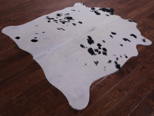 Black & White Natural Cowhide Rug - Small 5' 7