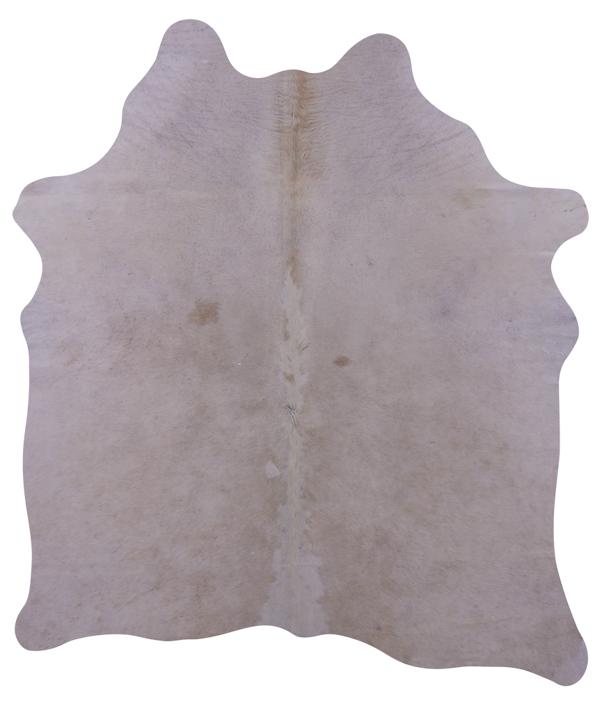 White Natural Cowhide Rug - Medium 5' 11"H x 5' 2"W