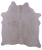 White Natural Cowhide Rug - Medium 5' 11"H x 5' 2"W