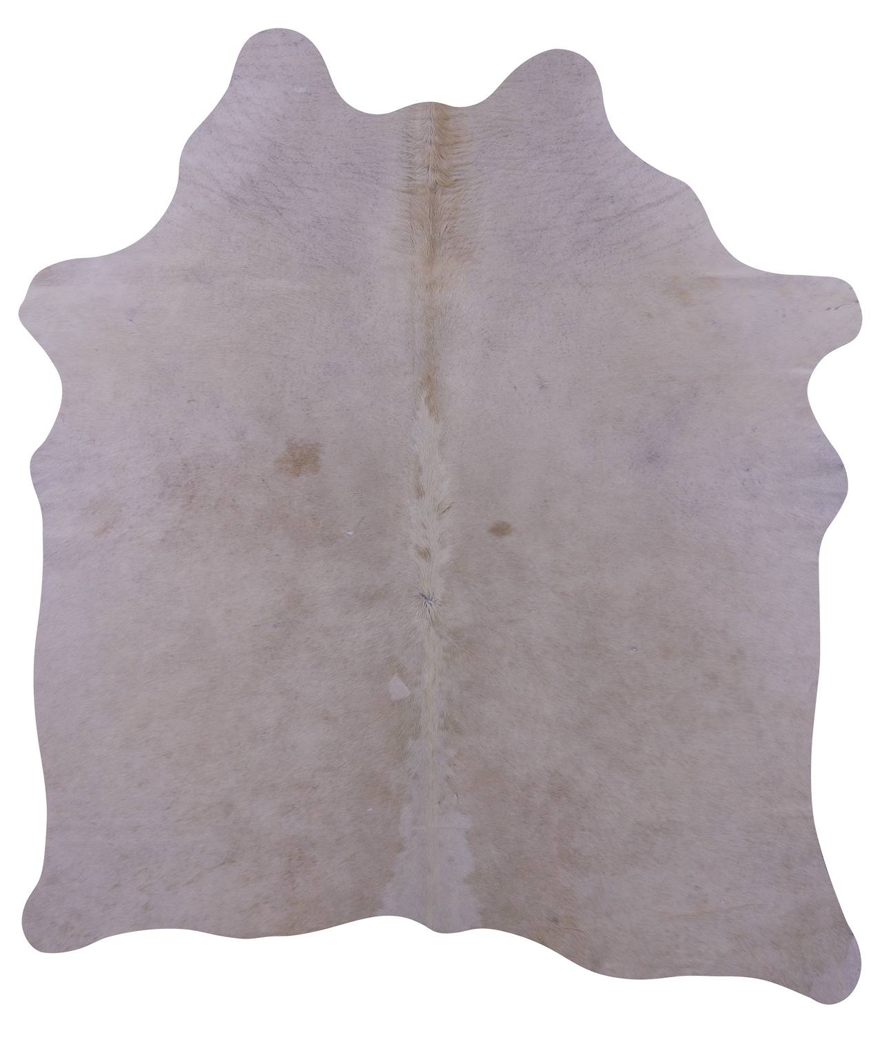 White Natural Cowhide Rug - Medium 5' 11"H x 5' 2"W