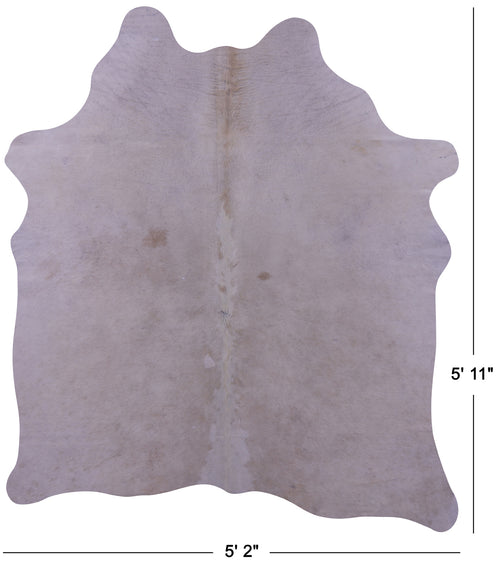 White Natural Cowhide Rug - Medium 5' 11
