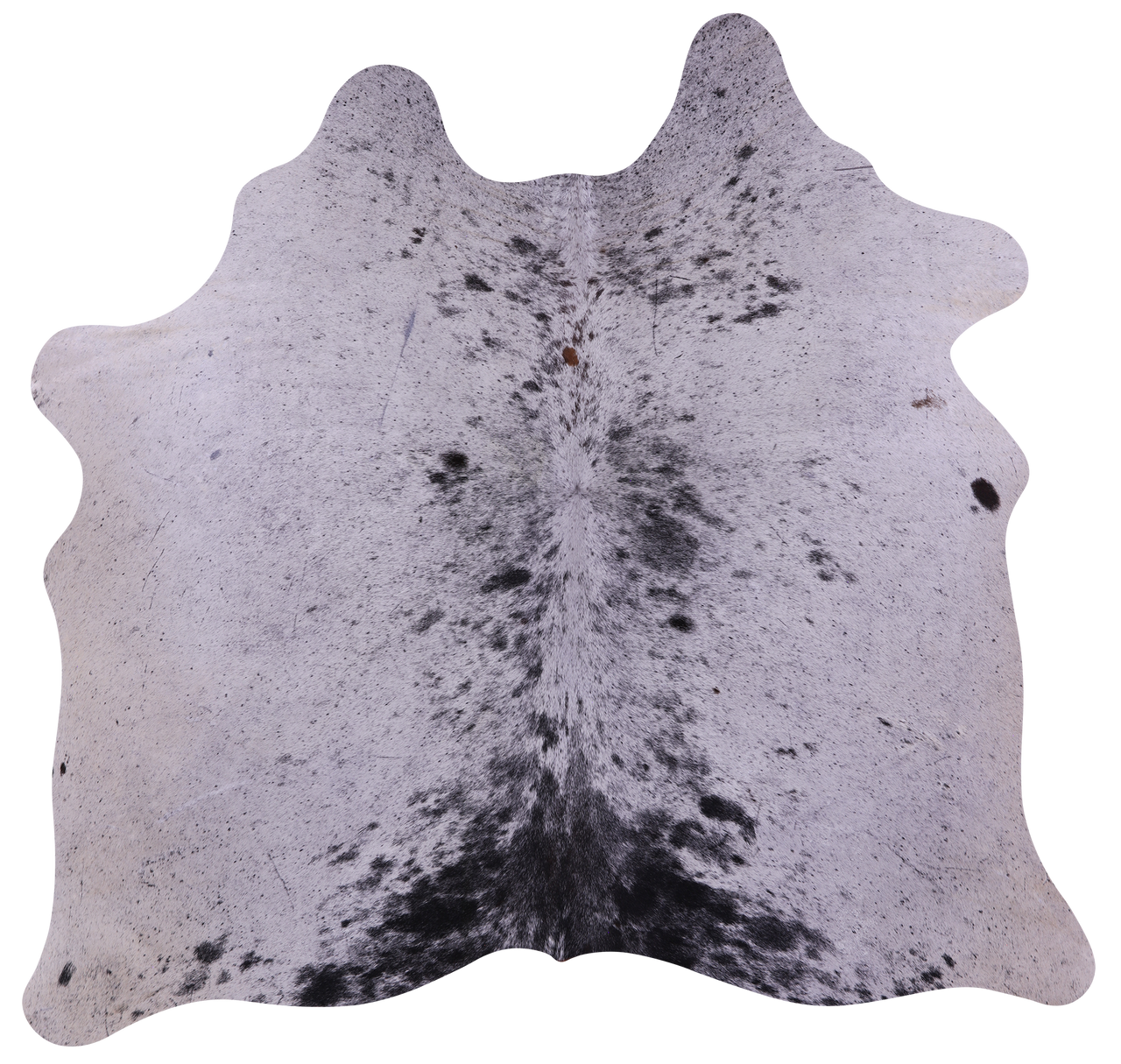 Black Salt & Pepper Natural Cowhide Rug - Small 4' 10"H x 5' 1"W