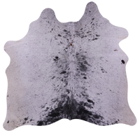 Thumbnail for Black Salt & Pepper Natural Cowhide Rug - Small 4' 10