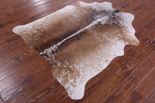 Brown Salt & Pepper Natural Cowhide Rug - Medium 5' 10