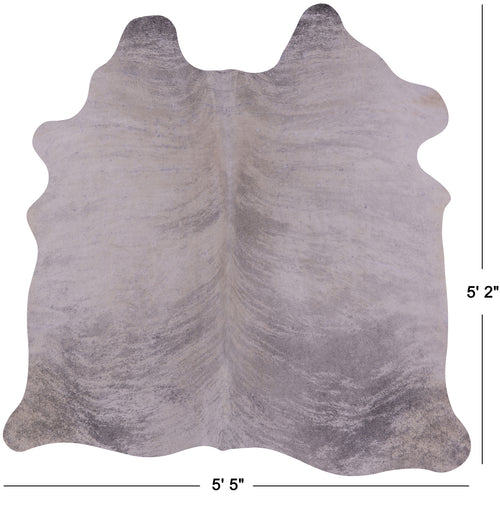 Grey Brindle Natural Cowhide Rug - Small 5' 2