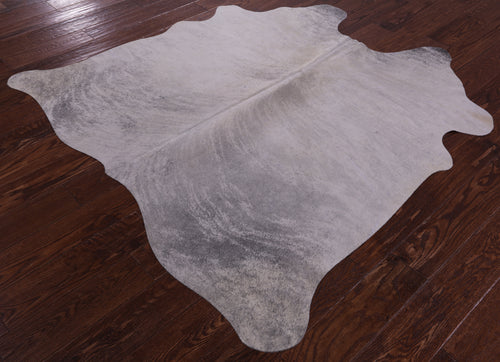 Grey Brindle Natural Cowhide Rug - Small 5' 2