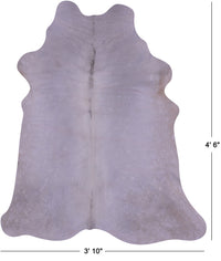 Thumbnail for White Natural Cowhide Rug - Small 4' 6