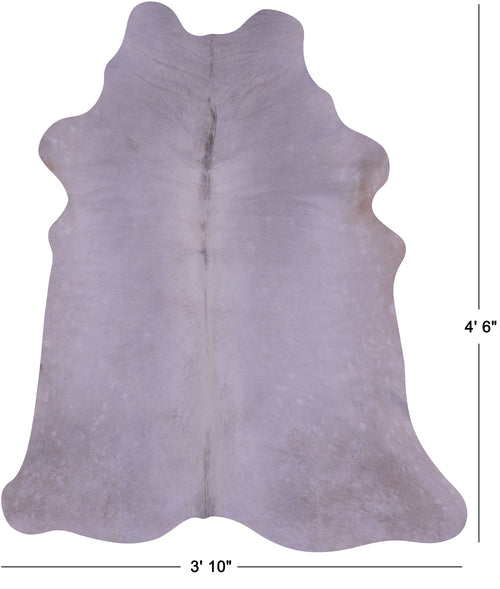 White Natural Cowhide Rug - Small 4' 6