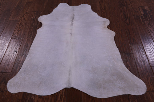 White Natural Cowhide Rug - Small 4' 6