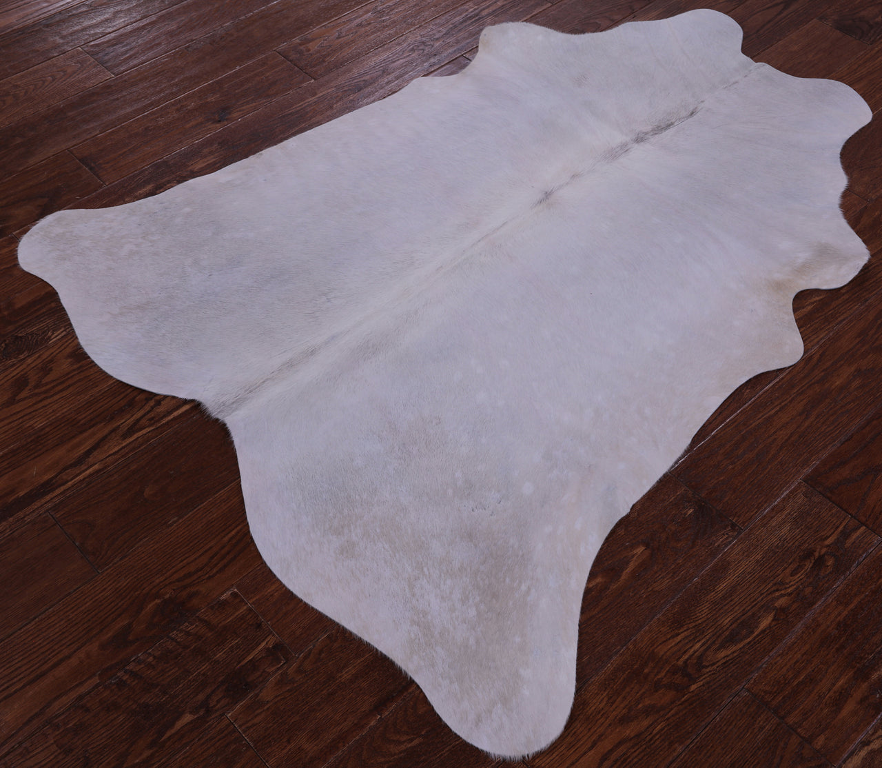 White Natural Cowhide Rug - Small 4' 6"H x 3' 10"W