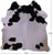Black & White Natural Cowhide Rug - Small 5' 4"H x 5' 2"W