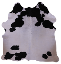 Thumbnail for Black & White Natural Cowhide Rug - Small 5' 4