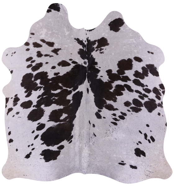 Brown & White Natural Cowhide Rug - Small 4' 5"H x 4' 3"W