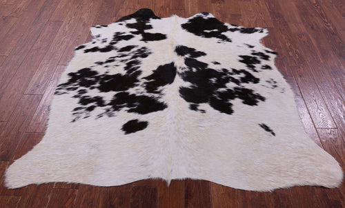 Brown & White Natural Cowhide Rug - Small 5' 5