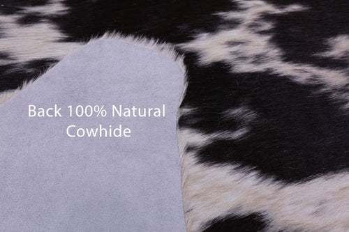 Brown & White Natural Cowhide Rug - Small 5' 5