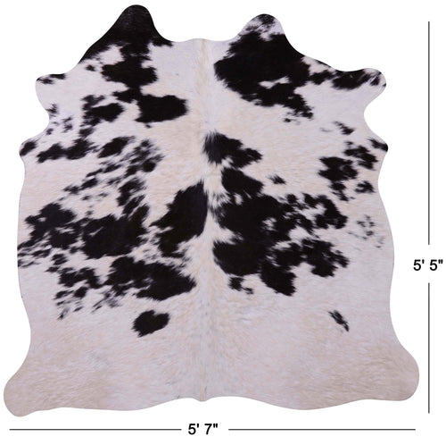 Brown & White Natural Cowhide Rug - Small 5' 5