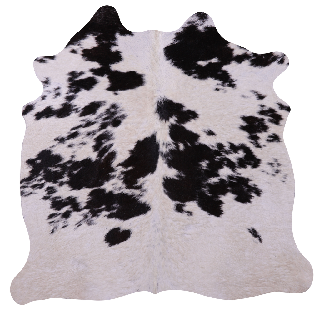 Brown & White Natural Cowhide Rug - Small 5' 5"H x 5' 7"W