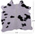 Black & White Natural Cowhide Rug - Small 5' 0"H x 5' 0"W