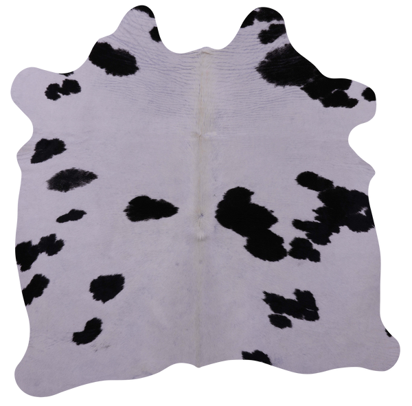 Black & White Natural Cowhide Rug - Small 5' 0"H x 5' 0"W