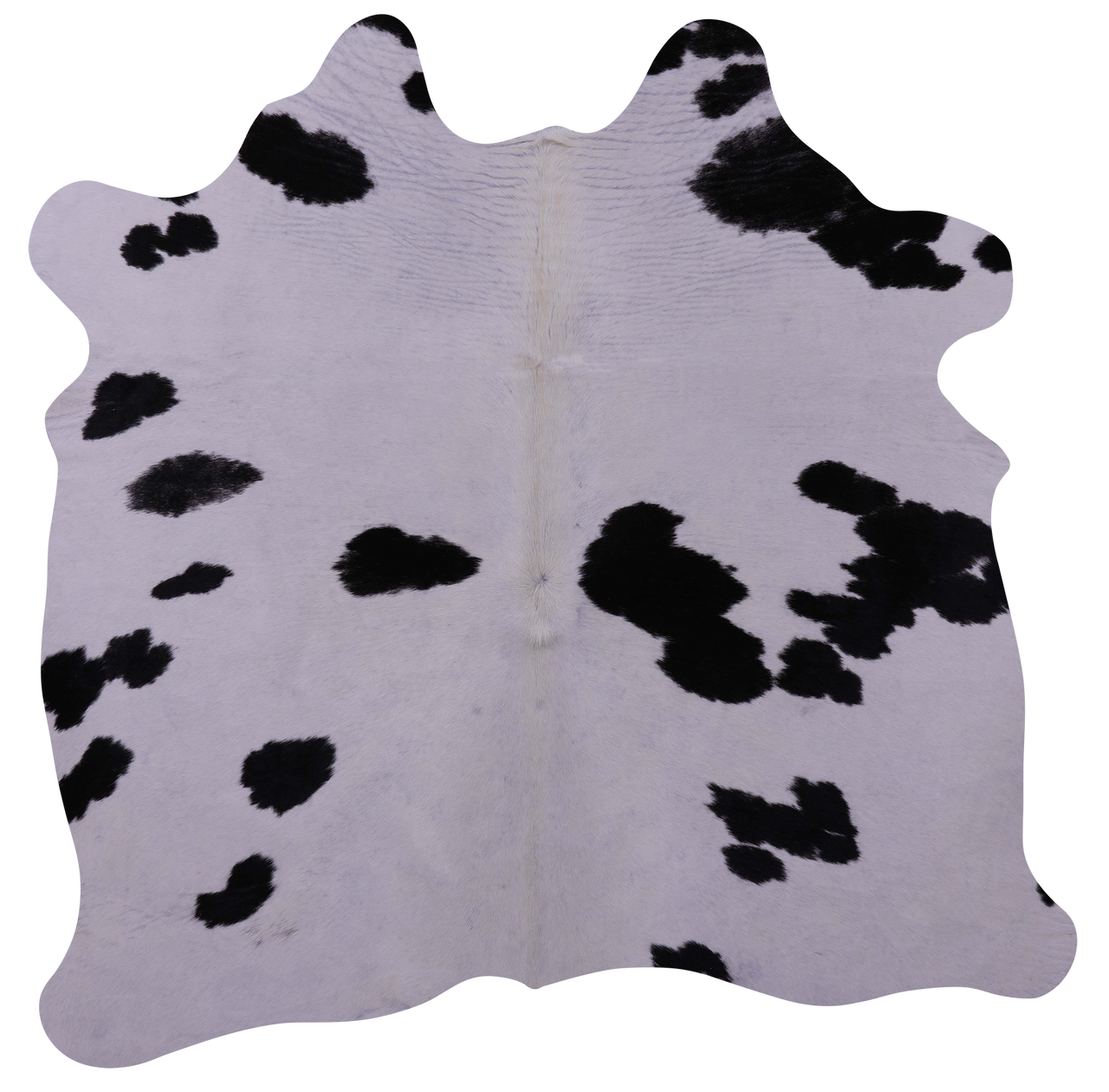 Black & White Natural Cowhide Rug - Small 5' 0"H x 5' 0"W