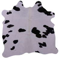 Thumbnail for Black & White Natural Cowhide Rug - Small 5' 0