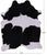 Black & White Natural Cowhide Rug - Large 6' 6"H x 5' 5"W