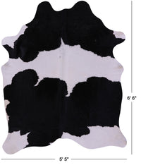 Thumbnail for Black & White Natural Cowhide Rug - Large 6' 6