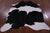Black & White Natural Cowhide Rug - Large 6' 6"H x 5' 5"W