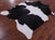Black & White Natural Cowhide Rug - Large 6' 6"H x 5' 5"W