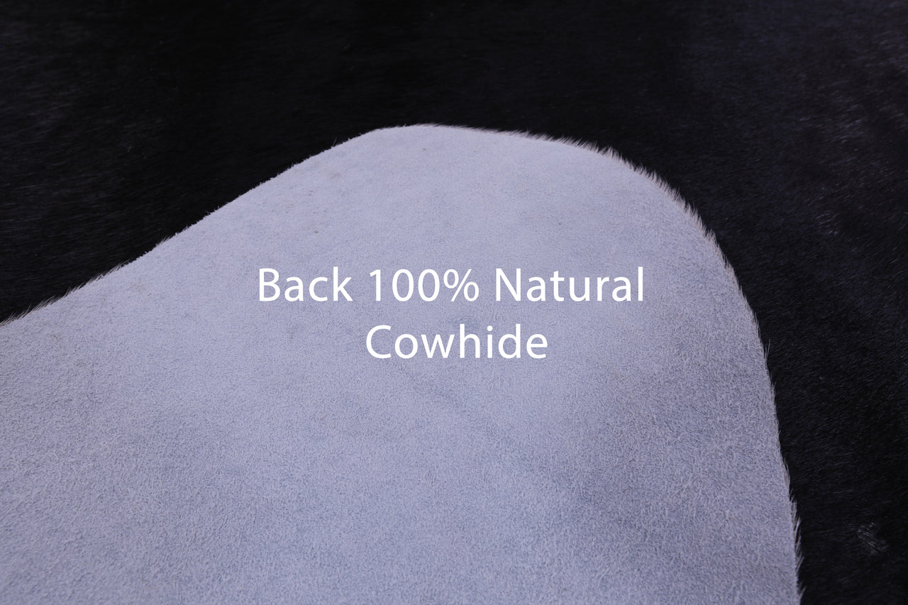 Black & White Natural Cowhide Rug - Large 6' 6"H x 5' 5"W