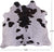 Brown & White Natural Cowhide Rug - Small 5' 0"H x 5' 5"W