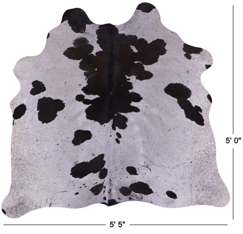 Brown & White Natural Cowhide Rug - Small 5' 0